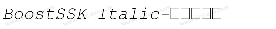 BoostSSK Italic字体转换